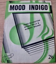 DUKE ELLINGTON MOOD INDIGO ORIGINAL SHEET MUSIC (1950's) JAZZ ENGLAND
