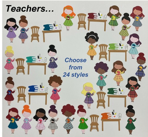 Teacher die cut set school - teacher,