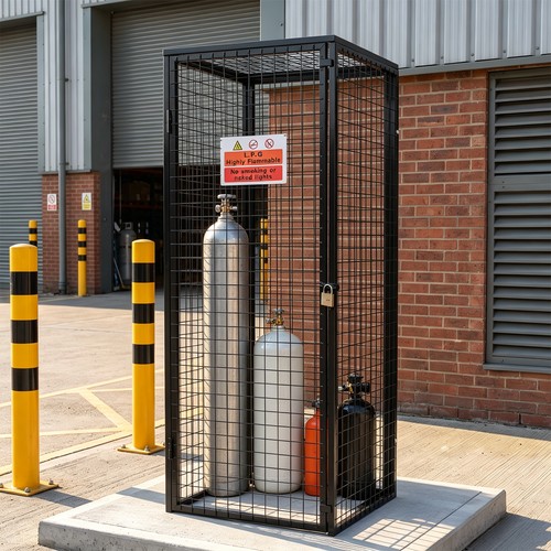 Black galvanized cage lockable - galvanized,