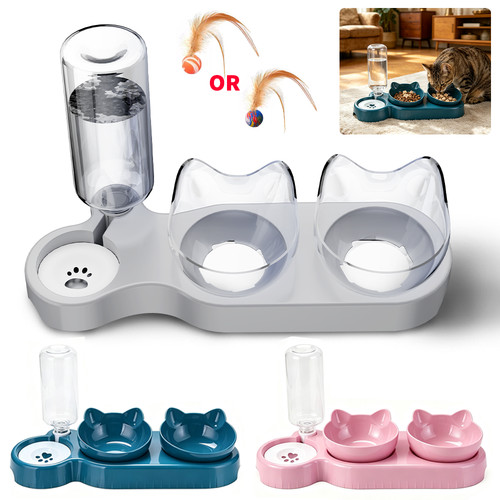 Cat feeder bowl - 3-in-1,