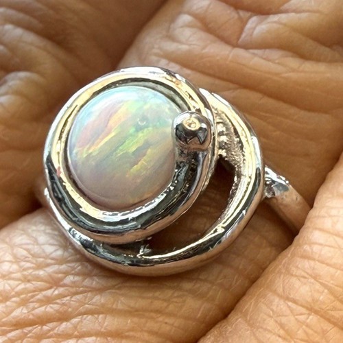 Silver tone cocktail statement - tone,