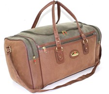 54cm Faux Leather Suede Holdall Luggage Weekend Duffel Cabin Travel Case Bag Gym