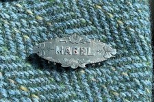 Antique Silver Name Brooch