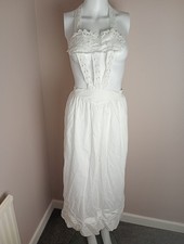 Vintage White Cotton Lace Full