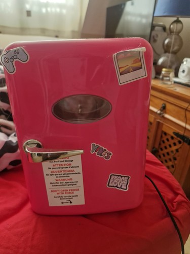 Pink portable mini fridge - portable,