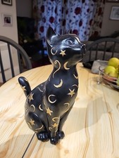 Astral Cat Figurine Mystical Stars and Moon Ornament Statue Home Decoration