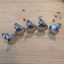 Dale Hardware Chrome 28mm (1 1/8") Victorian Cupboard Knobs - 5 pack