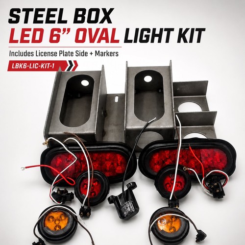 Steel box led oval - oval, kit