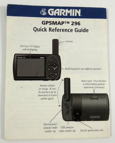 Garmin gpsmap 296 quick - garmin,