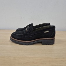 Barbour Brooke Black Suede Leather Country Chunky Loafers Shoes Size Uk 6 Eu 39