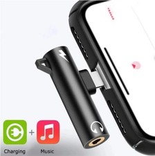 2in1 Adapter Splitter Audio Charger Headphone Aux 3.5mm iPhone 14 13 12 11 X Pro