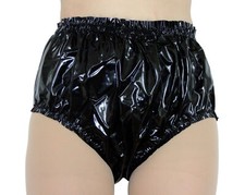 Black pvc panties - pvc, knickers
