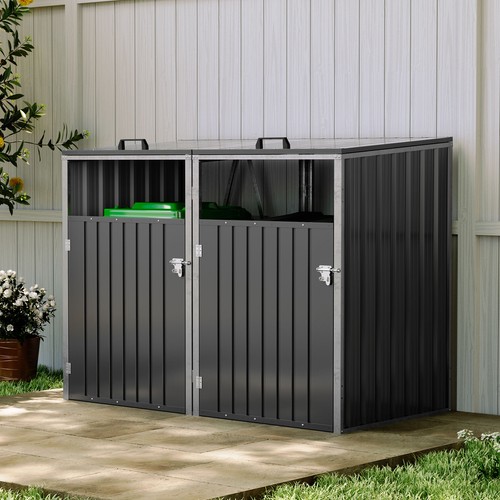 Double wheelie bin storage box - wheelie,