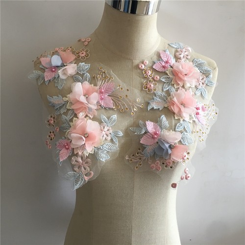 1pair flowers beads - 3d,