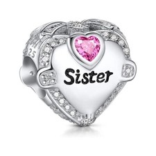 Sister I Love You Heart Charm