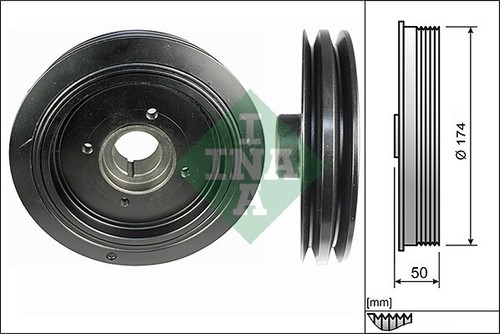 New belt pulley crankshaft - new, pulley,