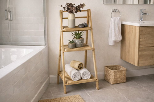 Tier bathroom ladder shelf - tier,