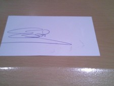 signed card of ex wolves and england footballer steve bull