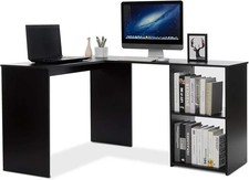 L-Shaped Corner Computer Desk PC Table Writing Desk Workstation Home Office