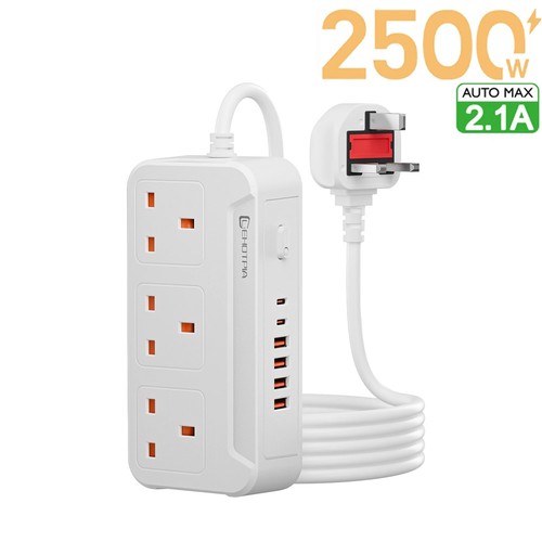 2500w power strip extension - uk,