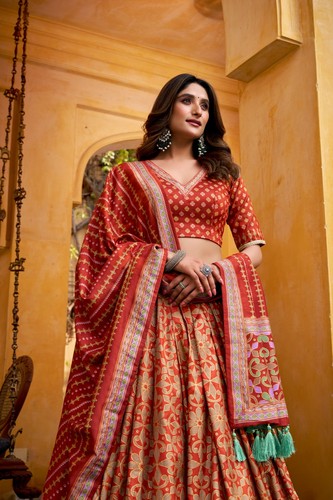 Women pichwai print lehenga - pichwai,