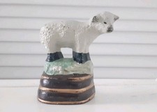 Sheep Door Wedge Vintage Kees Cast Iron Lamb Rustic Farmhouse Doorstop 