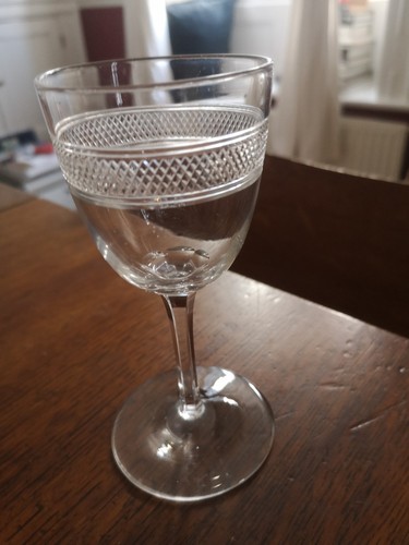 Antique edwardian crystal wine - antique,