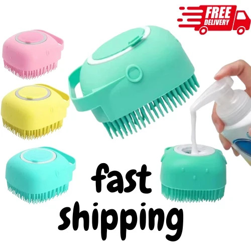 Silicone pet brush massage - brush,