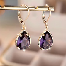 Purple Amethyst Teardrop