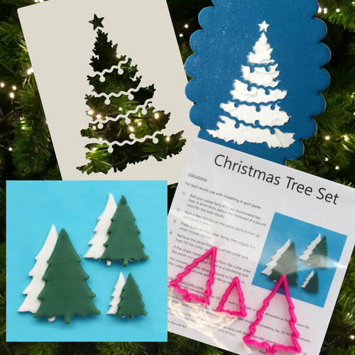 Christmas tree stencil - tree, or