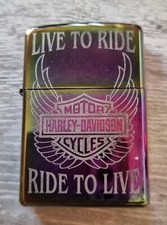 Limited Edition Harley Davidson Rare Live To Ride Spectrum Zippo 2016