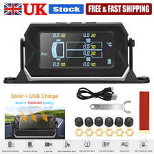 Caravan TPMS Truck Trailer Solar Tyre Pressure Monitoring System 6 Wheel Sensor