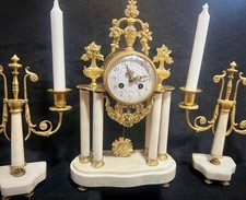 Antique clock marble portico