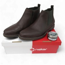 Rieker Ankle Boots UK 10 1/2 Original Men's Brown Leather EU 45 in Box Preloved