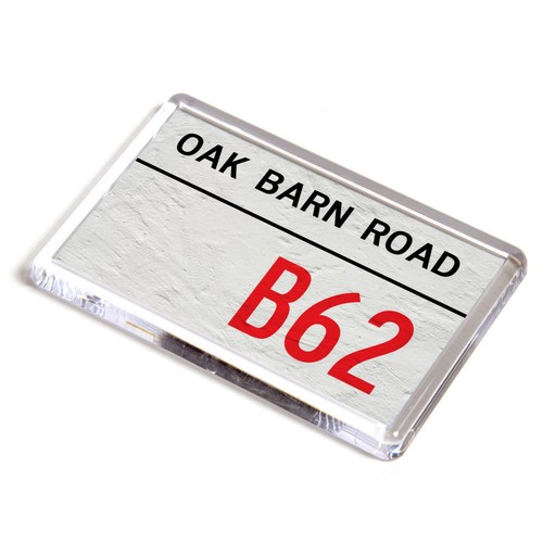 Fridge magnet oak barn - oak, road