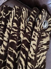 Curtains… Custom Made Interlined Zebra Print Velvet,  with eyelet top 2 Pairs
