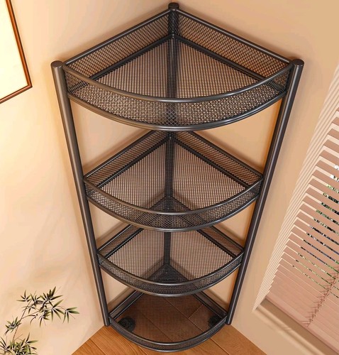 Black metal mesh tier - black,