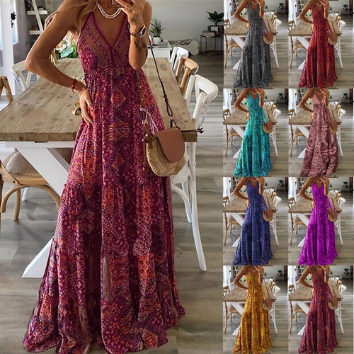 Boho womens summer maxi dress - boho,
