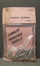 Vintage Diorama Kit Morris Dancers White Metal OO 1:76 4mm Miniature Model 