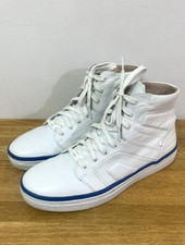 Mark Nason Los Angeles SIGNAL Hirise White Size 10 UK White Leather Trainers VGC