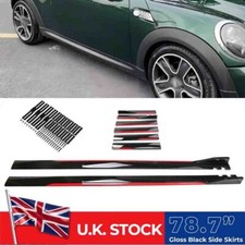 For Mini Cooper S R58 R57 78.7''Gloss Side Skirts Extension Rocker Panel Red Lip