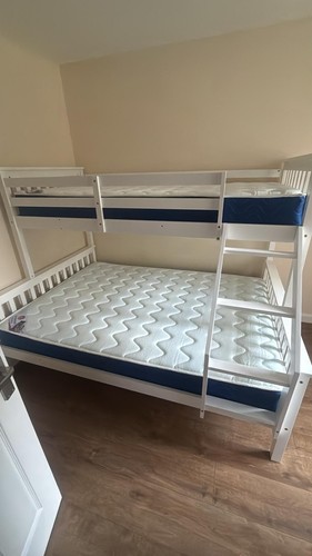 White solid pine triple - white,