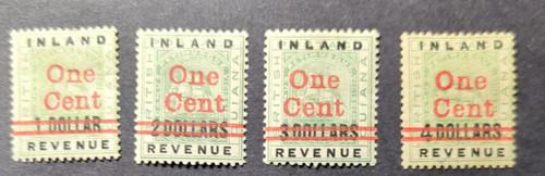 British guiana 1890 ovpt set - british,