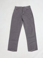 Vintage Hooch Jeans Tapered Straight Grey Pinstripe Striped W30 L31