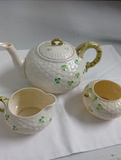 Belleek Tea Set  Shamrock 