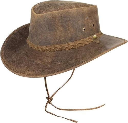 Cowboy hat men real - real, leather