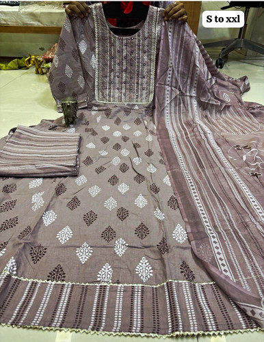 Women grey printed cotton - grey,