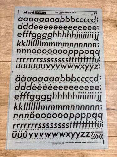 Letraset rub transfer - rub,