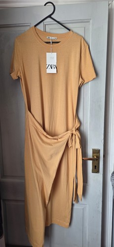 Zara dress midi tie front - zara,
