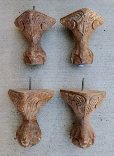 Lot antique wooden claw - antique,